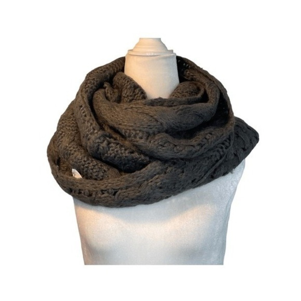 BP Cable Knit Collar Scarf Gray Open Snood Neck Warmer‎ Winter One Size